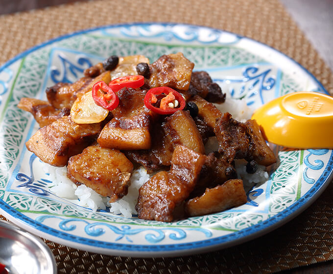 蒜蓉豆豉蒸排骨饭